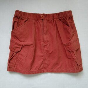 Harlow  Cargo Mini Skirt Rust L Rip Stop Terra Cotta Neutral